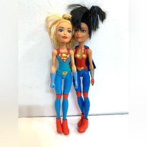 2 DC Super Hero Girls Action Figure Dolls 12" Super Girl Wonder Woman